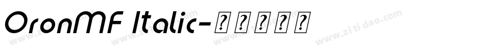 OronMF Italic字体转换